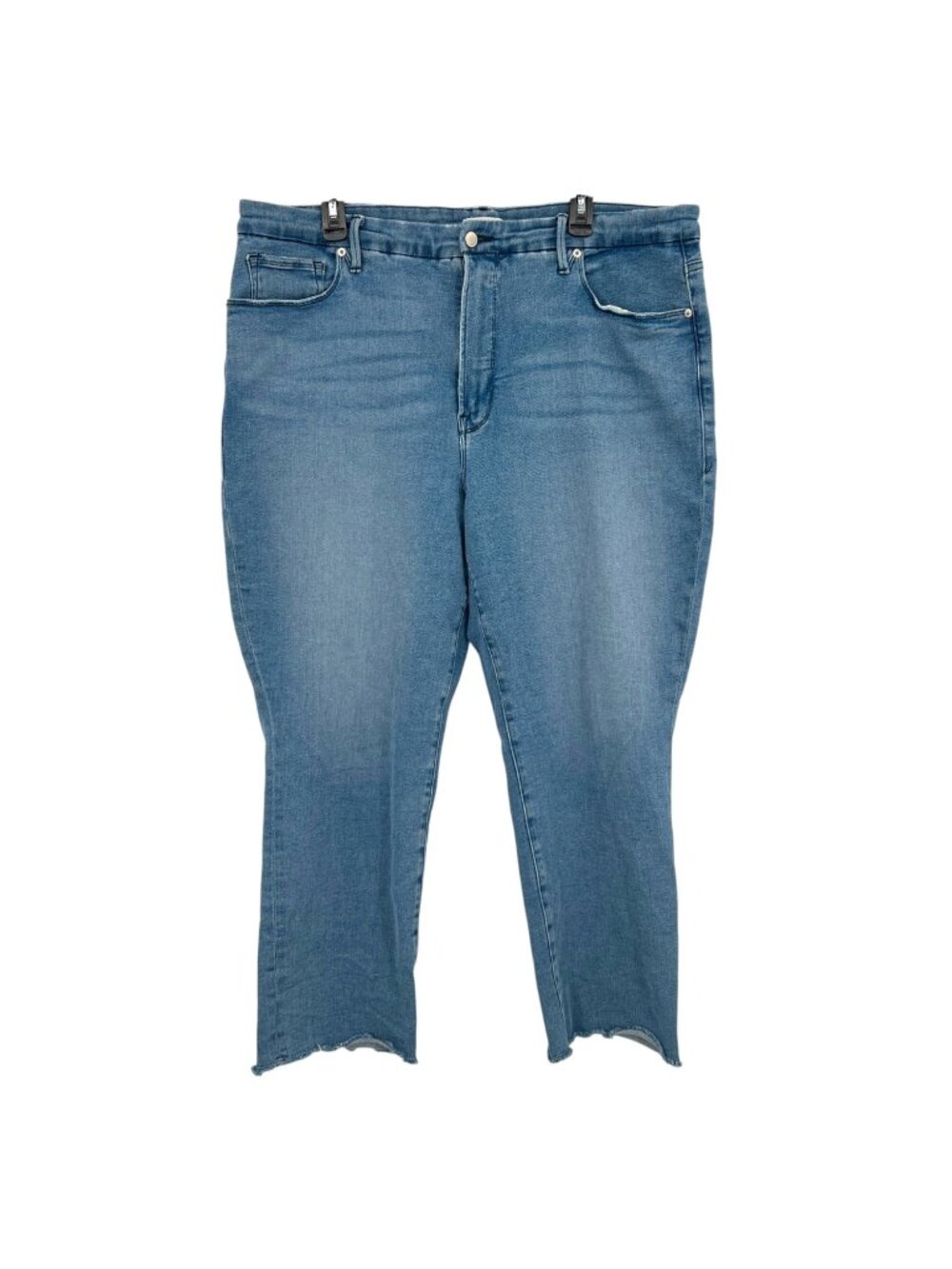 Good American Good Legs Straight Blue Jeans Size 20 Organic Cotton Blue 449